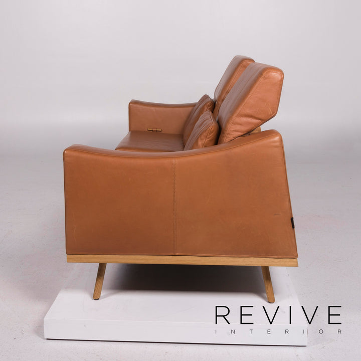 Brühl & Sippold Deep Space Leder Sofa Beige Zweisitzer #11510