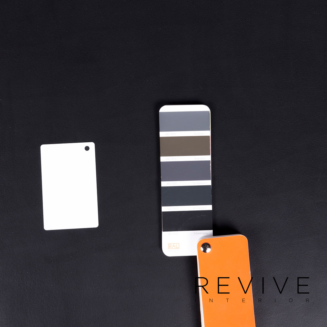 Brühl & Sippold Designer Leder Hocker Schwarz Echtleder Schemel #8448