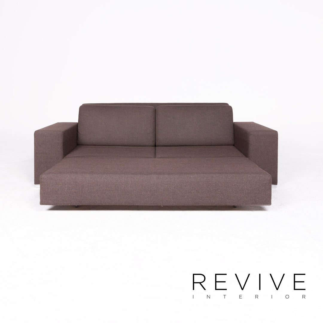 Brühl & Sippold canapé design en tissu marron 2 places fonction canapé-lit canapé-lit #8735