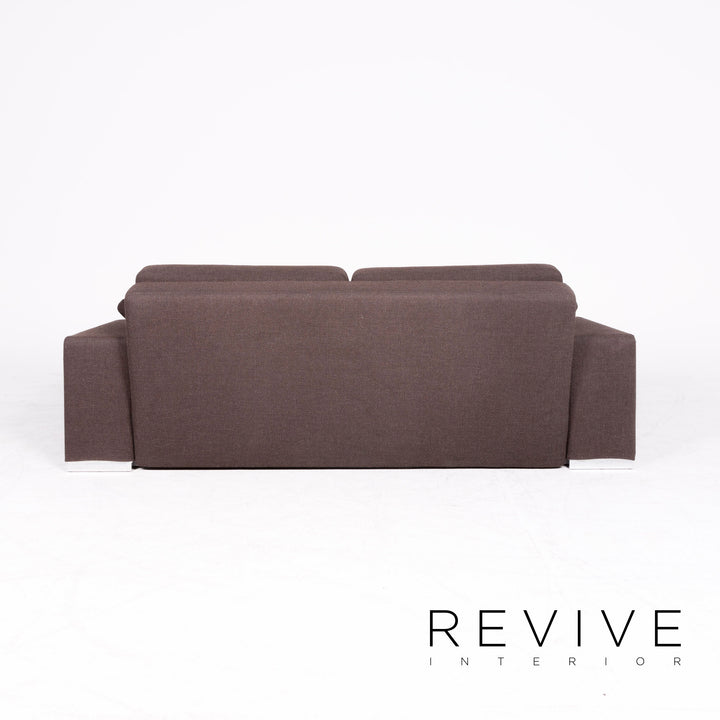 Brühl & Sippold canapé design en tissu marron 2 places fonction canapé-lit canapé-lit #8735