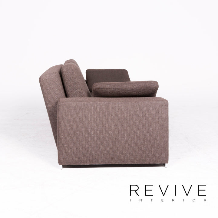 Brühl & Sippold canapé design en tissu marron 2 places fonction canapé-lit canapé-lit #8735