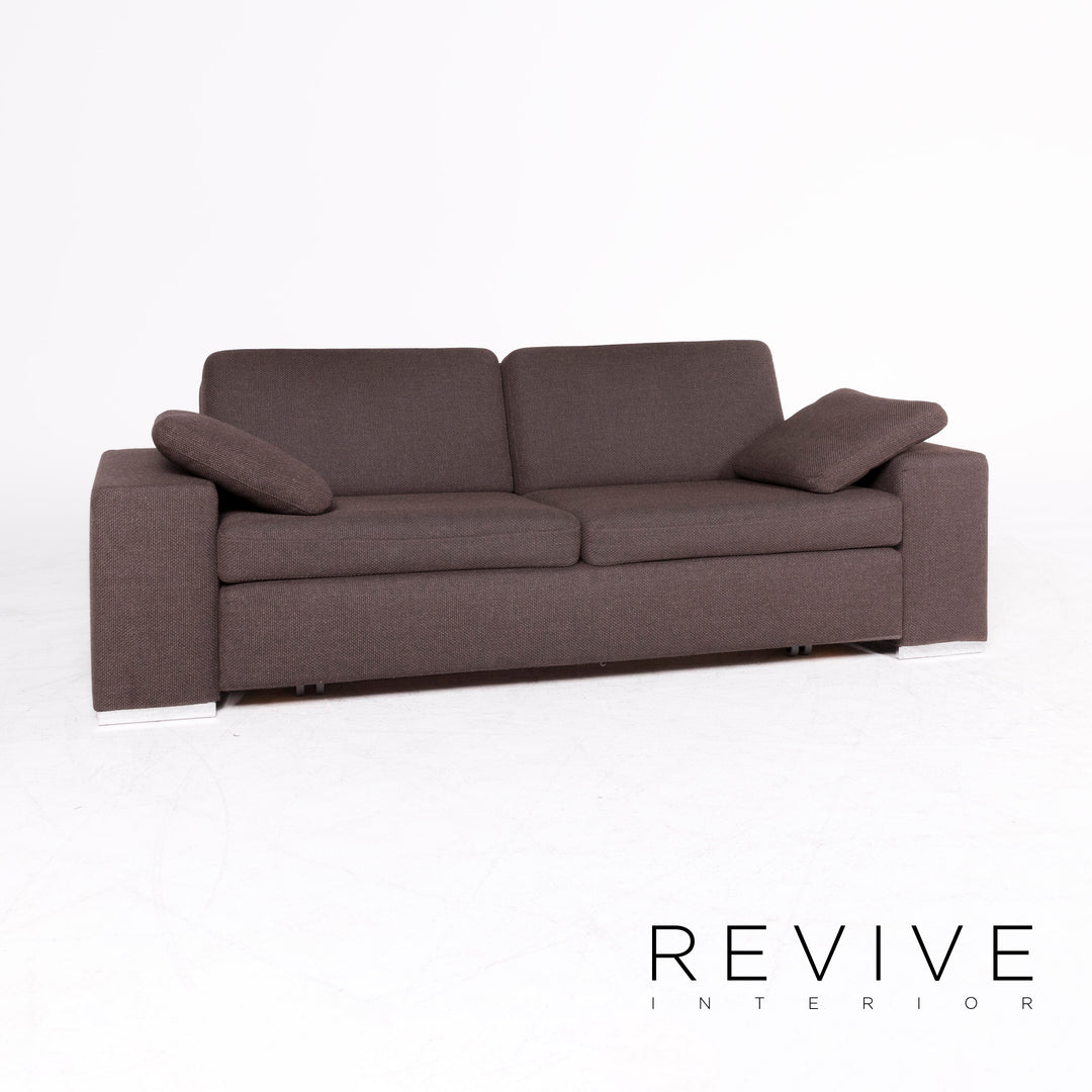 Brühl & Sippold canapé design en tissu marron 2 places fonction canapé-lit canapé-lit #8735
