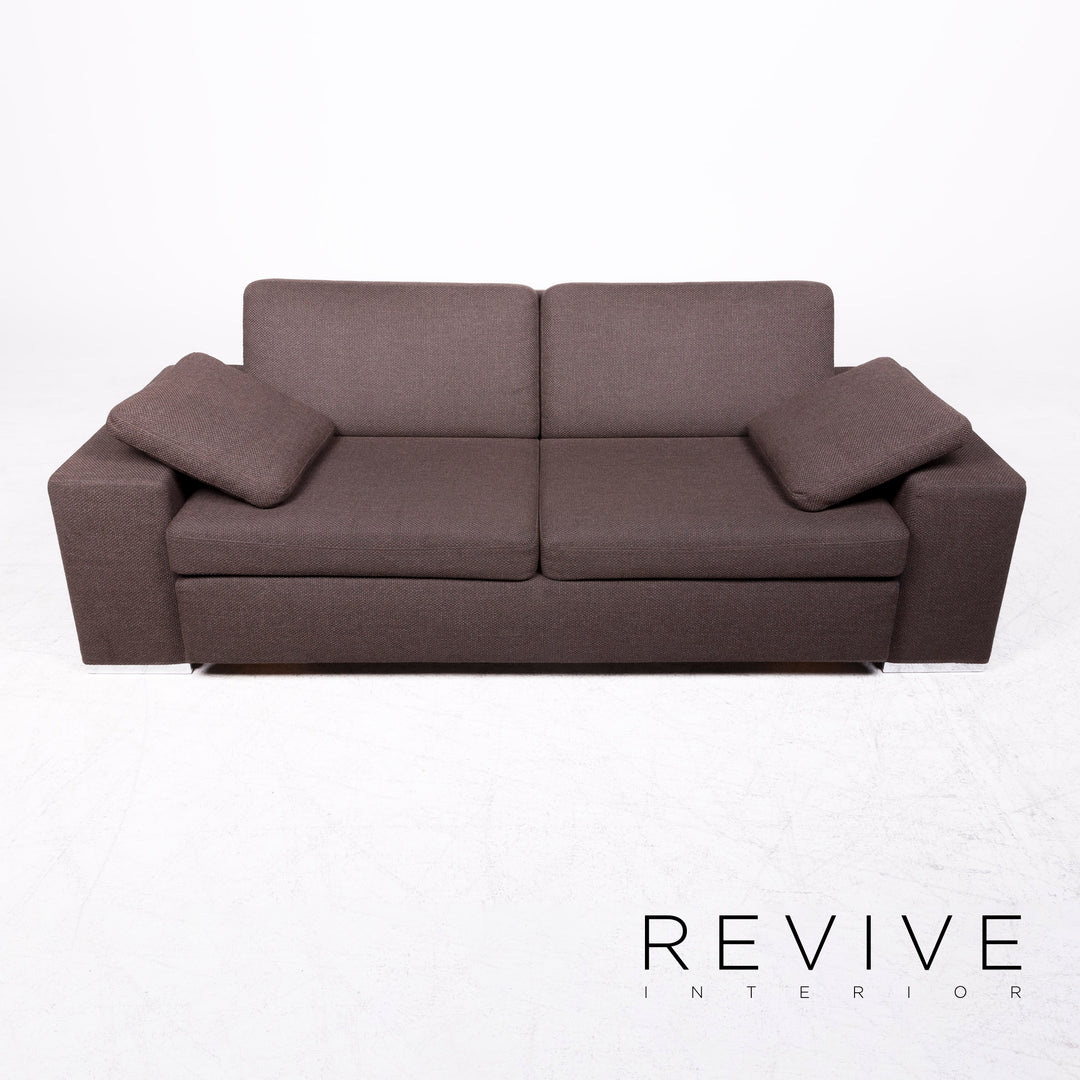 Brühl & Sippold canapé design en tissu marron 2 places fonction canapé-lit canapé-lit #8735