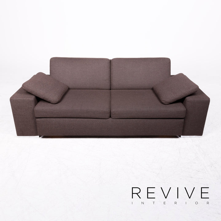 Brühl & Sippold canapé design en tissu marron 2 places fonction canapé-lit canapé-lit #8735