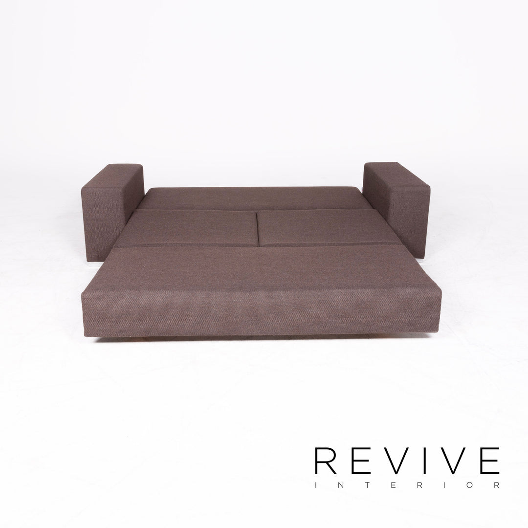 Brühl & Sippold canapé design en tissu marron 2 places fonction canapé-lit canapé-lit #8735