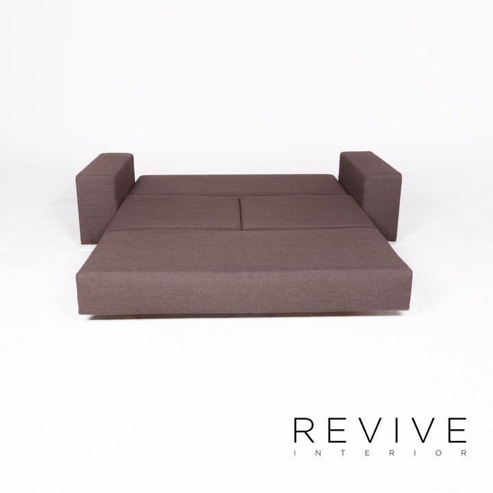 Brühl & Sippold canapé design en tissu marron 2 places fonction canapé-lit canapé-lit #8735