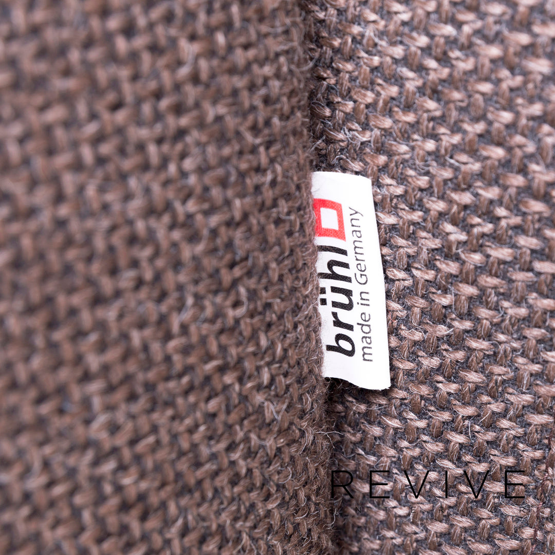 Brühl & Sippold canapé design en tissu marron 2 places fonction canapé-lit canapé-lit #8735