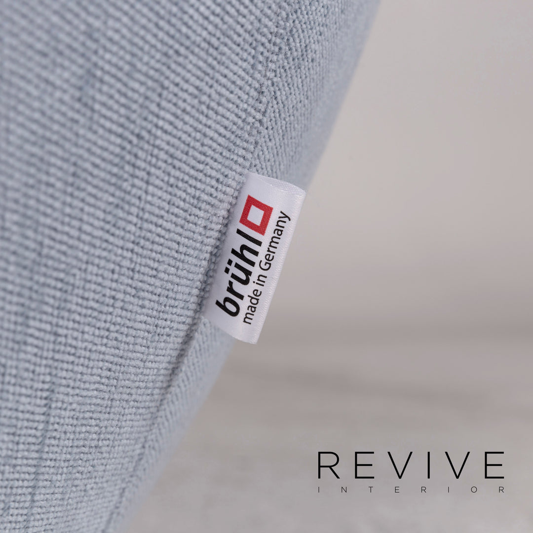 Brühl & Sippold Stoff Sofa Eisblau Graublau Zweisitzer Couch #9782