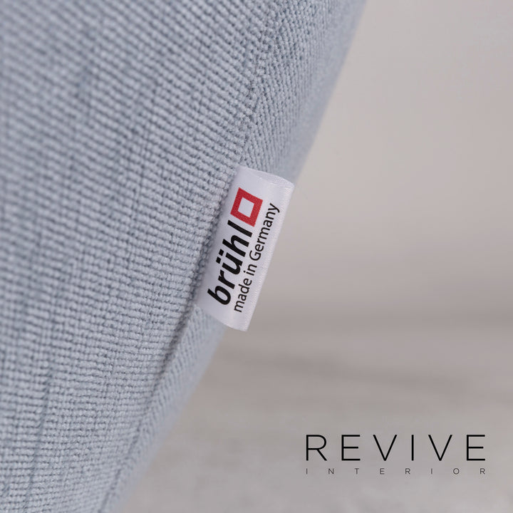 Brühl & Sippold Stoff Sofa Eisblau Graublau Zweisitzer Couch #9782