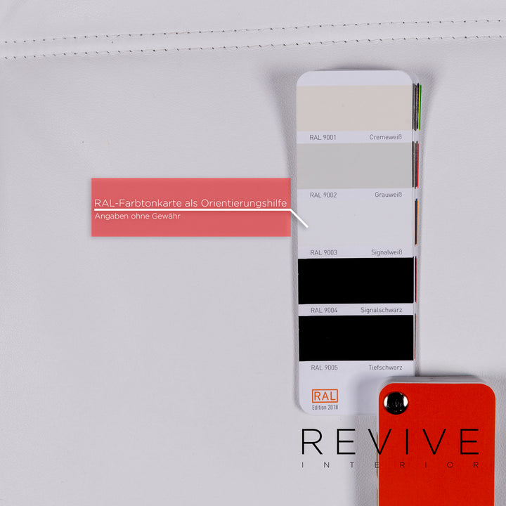 Brühl & Sippold Jerry canapé en cuir blanc trois places fonction canapé de relaxation #10923