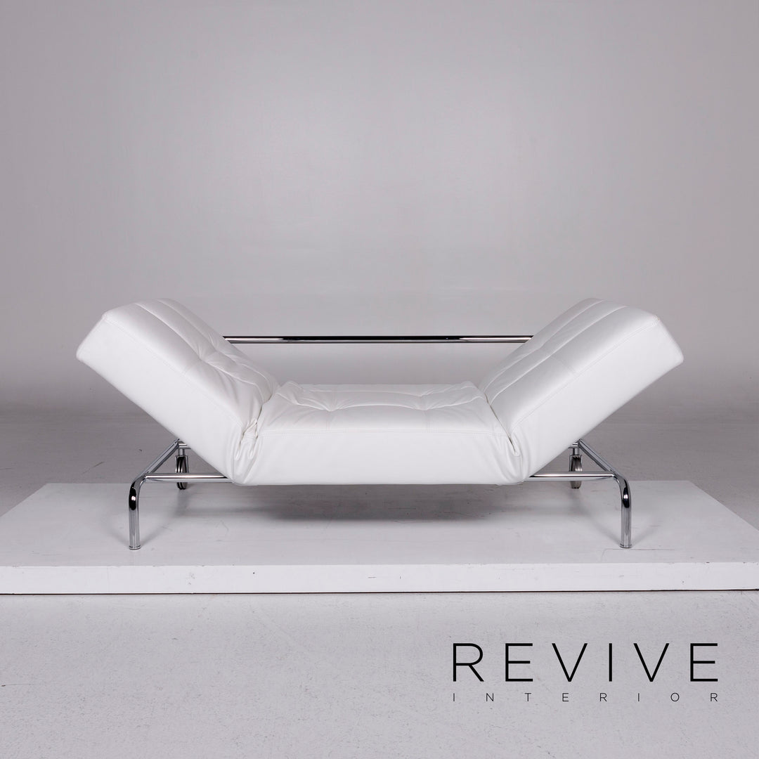 Brühl & Sippold Jerry canapé en cuir blanc trois places fonction canapé de relaxation #10923