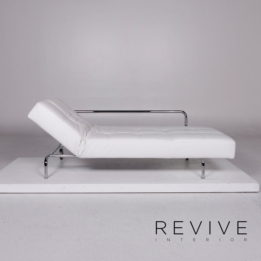 Brühl & Sippold Jerry canapé en cuir blanc trois places fonction canapé de relaxation #10923