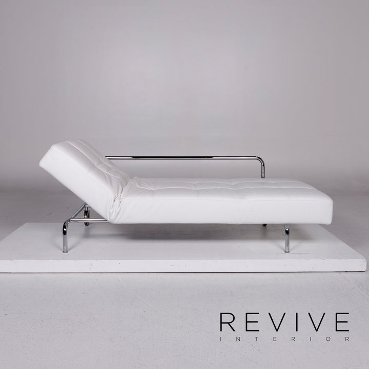 Brühl & Sippold Jerry canapé en cuir blanc trois places fonction canapé de relaxation #10923