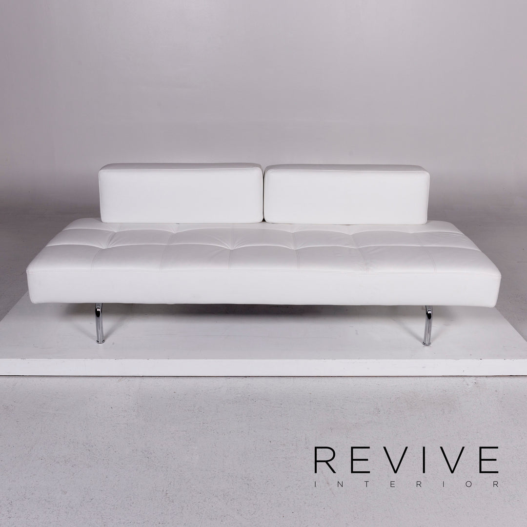 Brühl & Sippold Jerry canapé en cuir blanc trois places fonction canapé de relaxation #10923