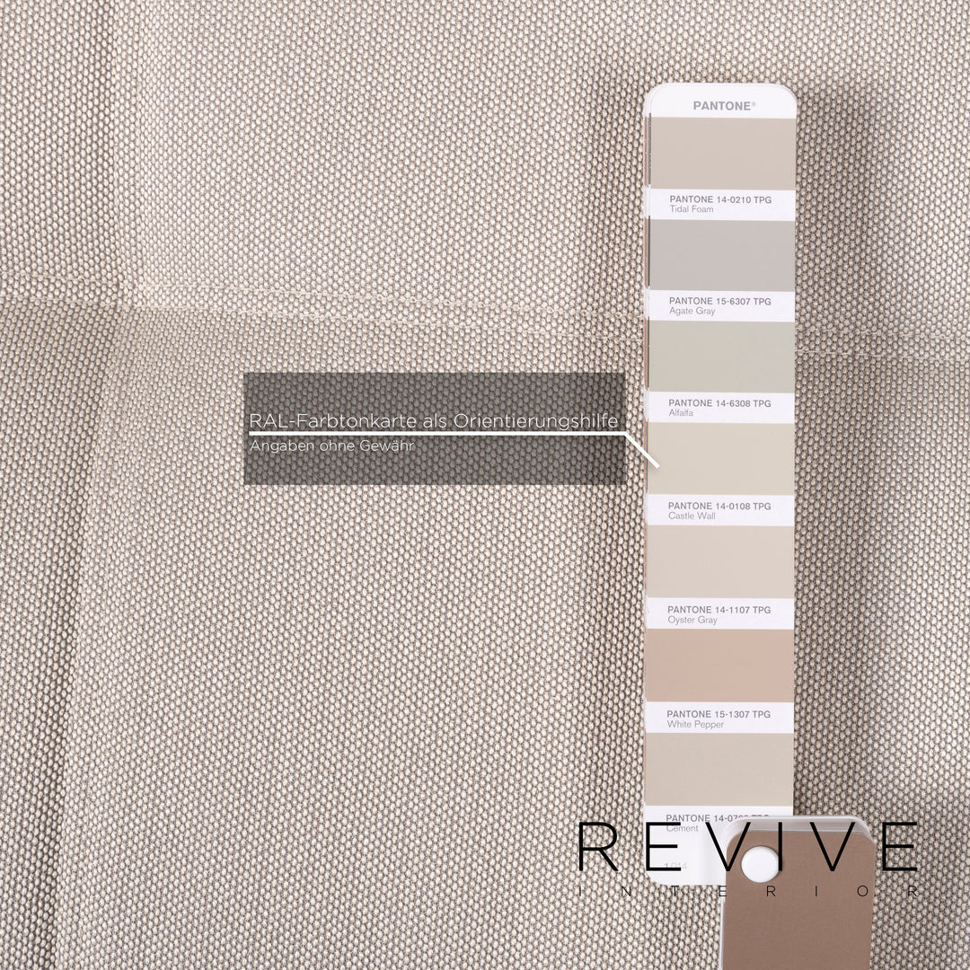 Brühl & Sippold Jerry canapé en tissu beige gris fonction trois places fonction relaxation #11838