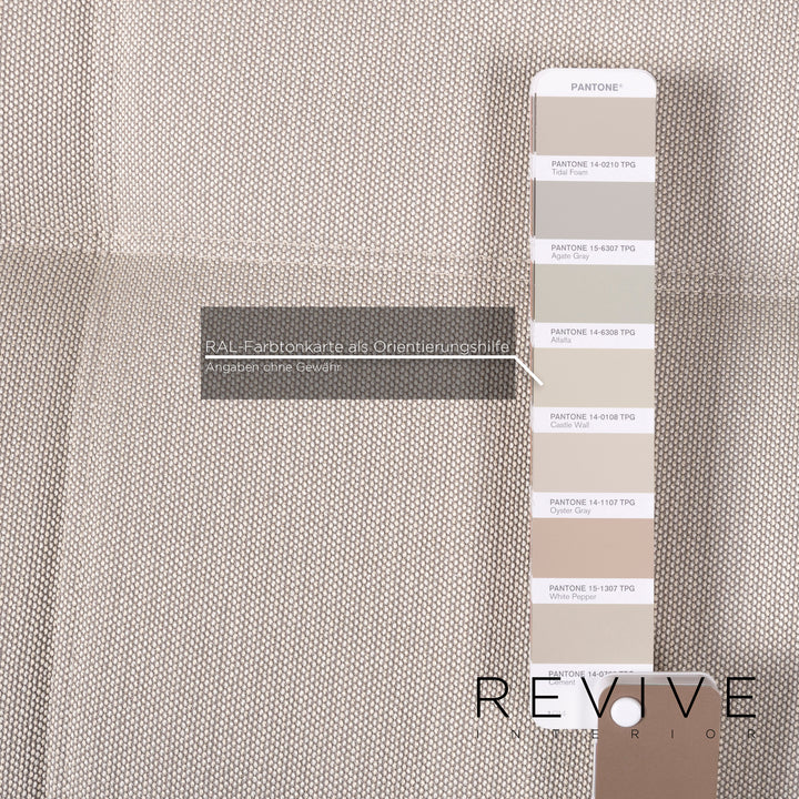 Brühl & Sippold Jerry canapé en tissu beige gris fonction trois places fonction relaxation #11838