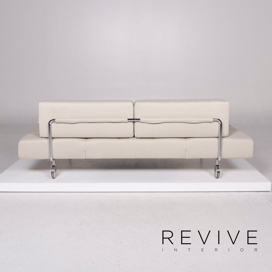 Brühl & Sippold Jerry canapé en tissu beige gris fonction trois places fonction relaxation #11838