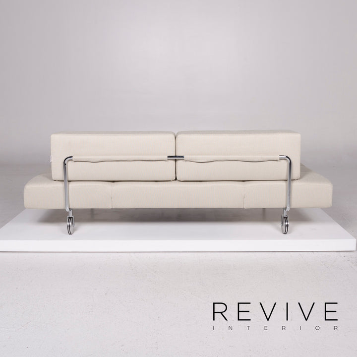 Brühl & Sippold Jerry canapé en tissu beige gris fonction trois places fonction relaxation #11838