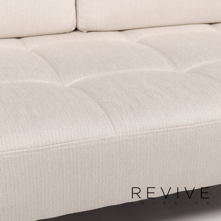 Brühl & Sippold Jerry canapé en tissu beige gris fonction trois places fonction relaxation #11838