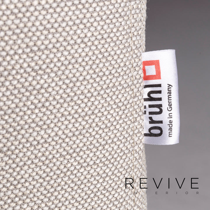 Brühl & Sippold Jerry canapé en tissu beige gris fonction trois places fonction relaxation #11838