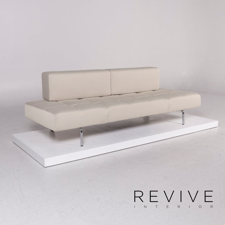 Brühl & Sippold Jerry canapé en tissu beige gris fonction trois places fonction relaxation #11838