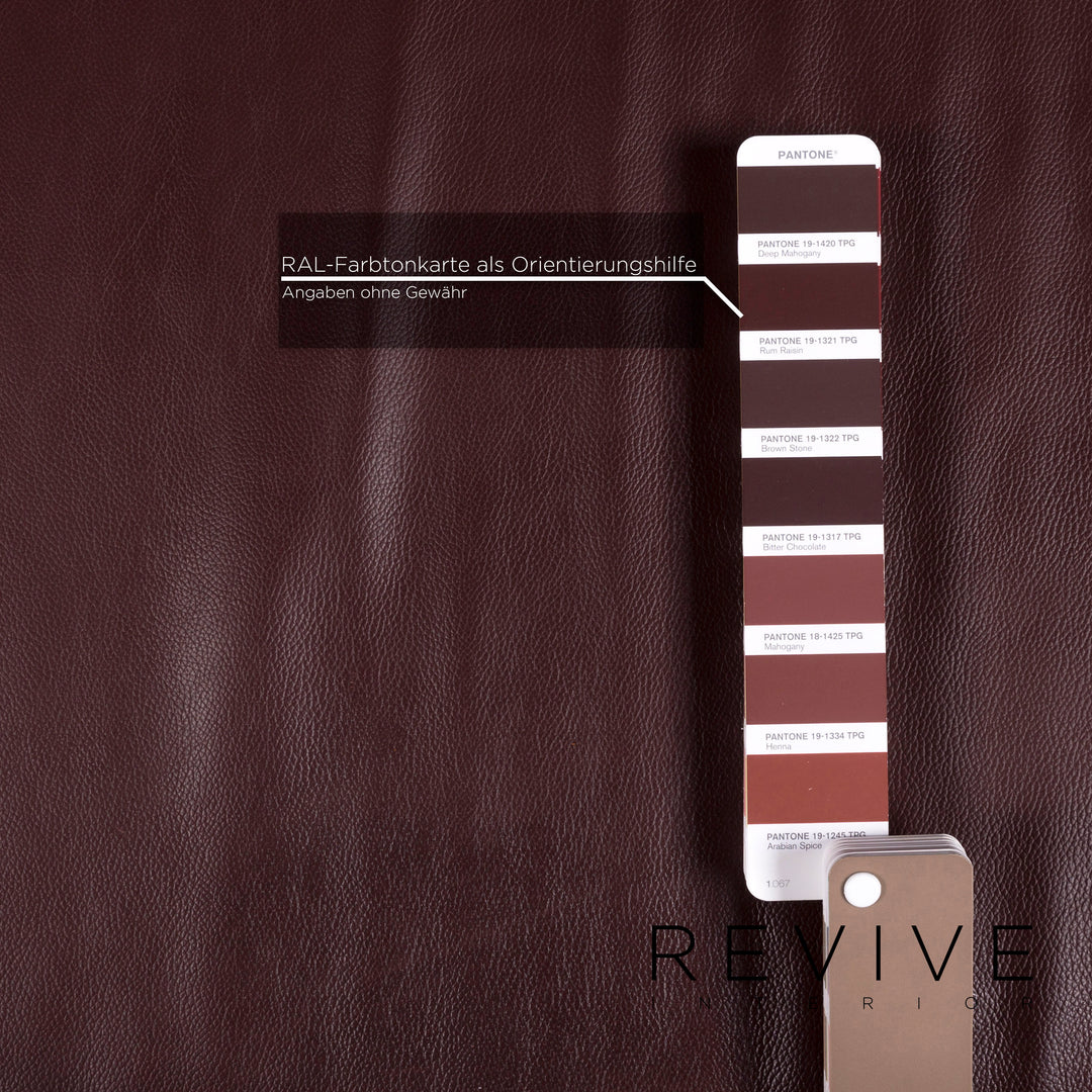 Brühl & Sippold Canapé d'angle en cuir Bordeaux Rouge foncé Rouge Marron Canapé Fonction Canapé #12053