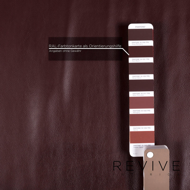 Brühl & Sippold Canapé d'angle en cuir Bordeaux Rouge foncé Rouge Marron Canapé Fonction Canapé #12053