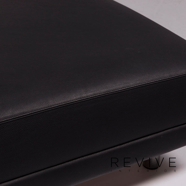 Brühl & Sippold Leder Hocker Schwarz #11738