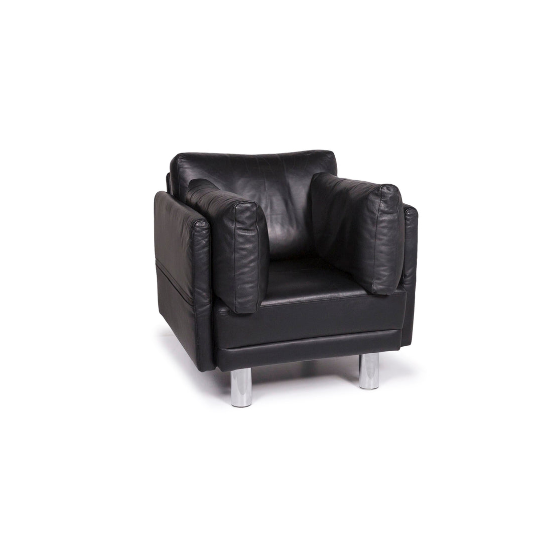 Brühl & Sippold Leder Sessel Schwarz Funktion #11948