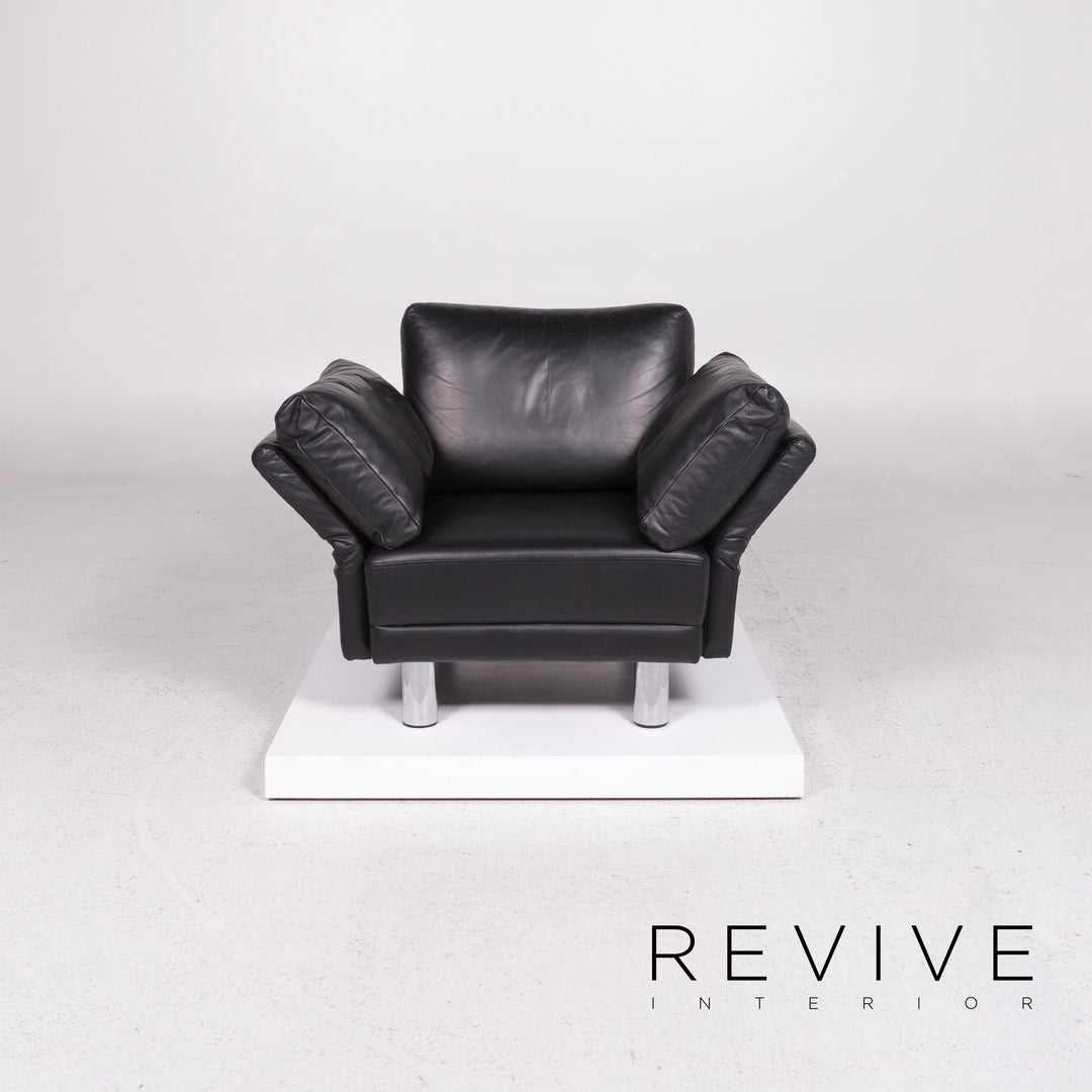Brühl & Sippold Leder Sessel Schwarz Funktion #11948