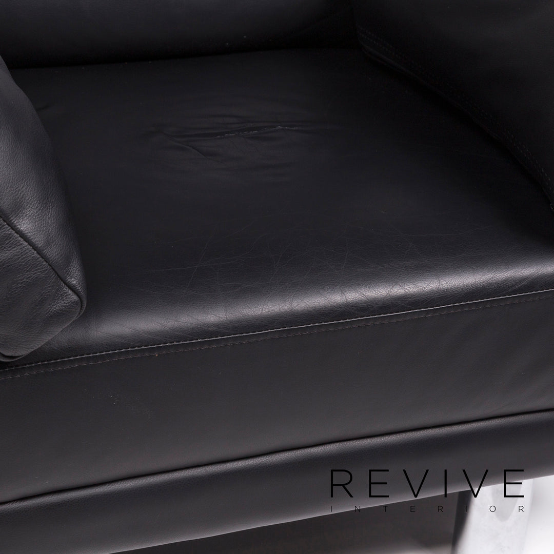 Brühl & Sippold Leder Sessel Schwarz Funktion #11948