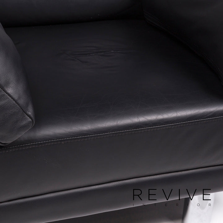 Brühl & Sippold Leder Sessel Schwarz Funktion #11948