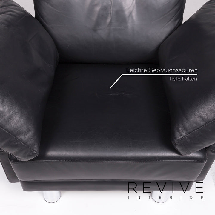 Brühl & Sippold Leder Sessel Schwarz Funktion #11948