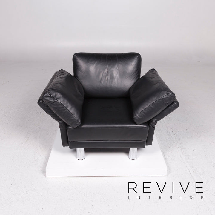 Brühl & Sippold Leder Sessel Schwarz Funktion #11948