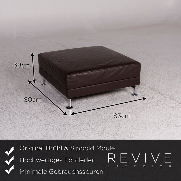 Brühl & Sippold Moule Leder Hocker Braun #9961