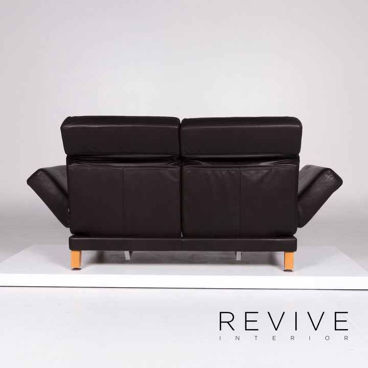 Brühl & Sippold Moule designer leather sofa brown two-seater including function #10354