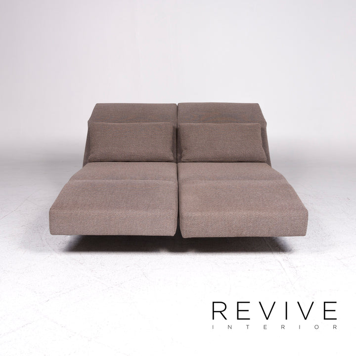 Brühl & Sippold Moule Designer Stoff Sofa Beige Zweisitzer Schlafcouch #9360