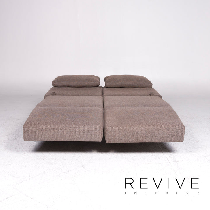 Brühl & Sippold Moule Designer Stoff Sofa Beige Zweisitzer Schlafcouch #9360