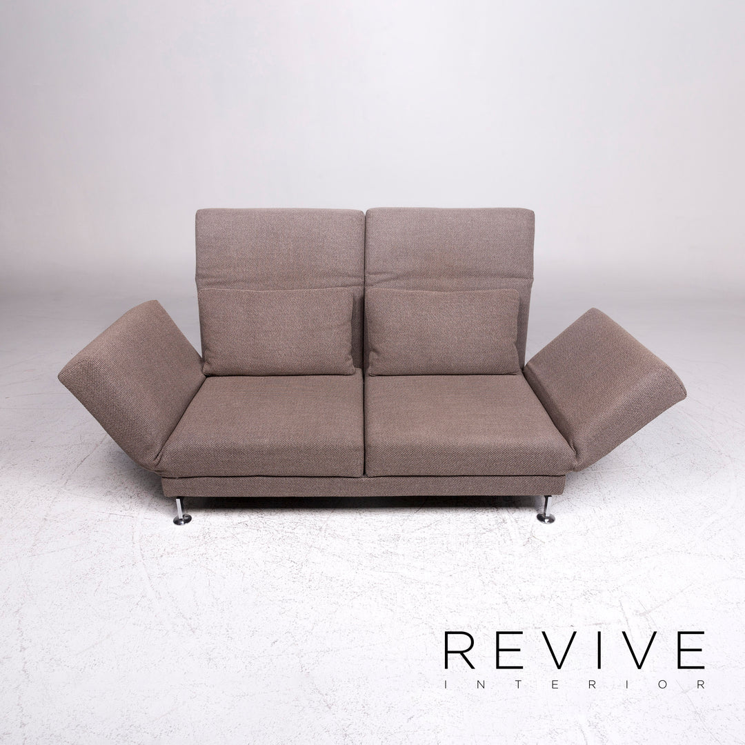 Brühl & Sippold Moule Designer Stoff Sofa Beige Zweisitzer Schlafcouch #9360