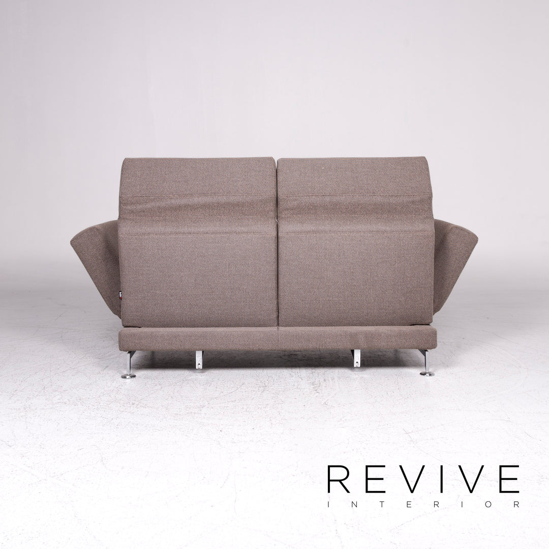 Brühl & Sippold Moule Designer Stoff Sofa Beige Zweisitzer Schlafcouch #9360