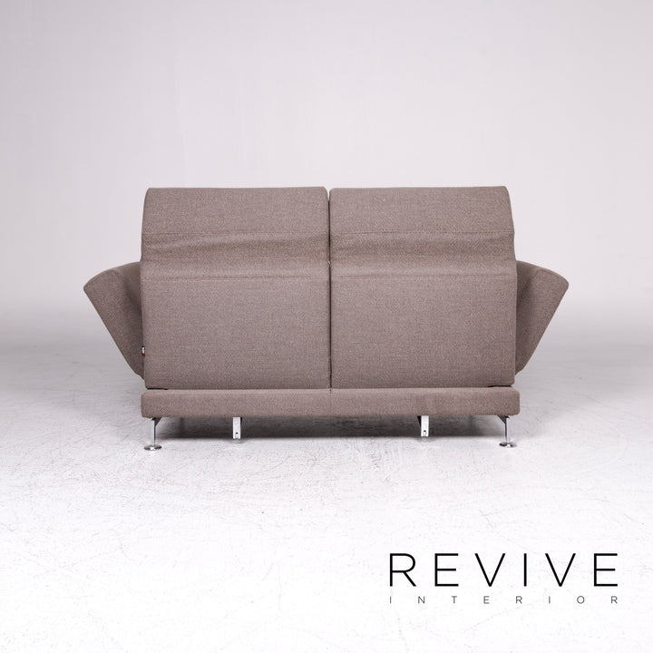 Brühl & Sippold Moule Designer Stoff Sofa Beige Zweisitzer Schlafcouch #9360