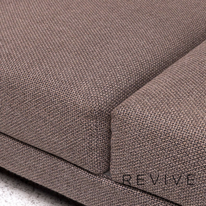 Brühl & Sippold Moule Designer Stoff Sofa Beige Zweisitzer Schlafcouch #9360