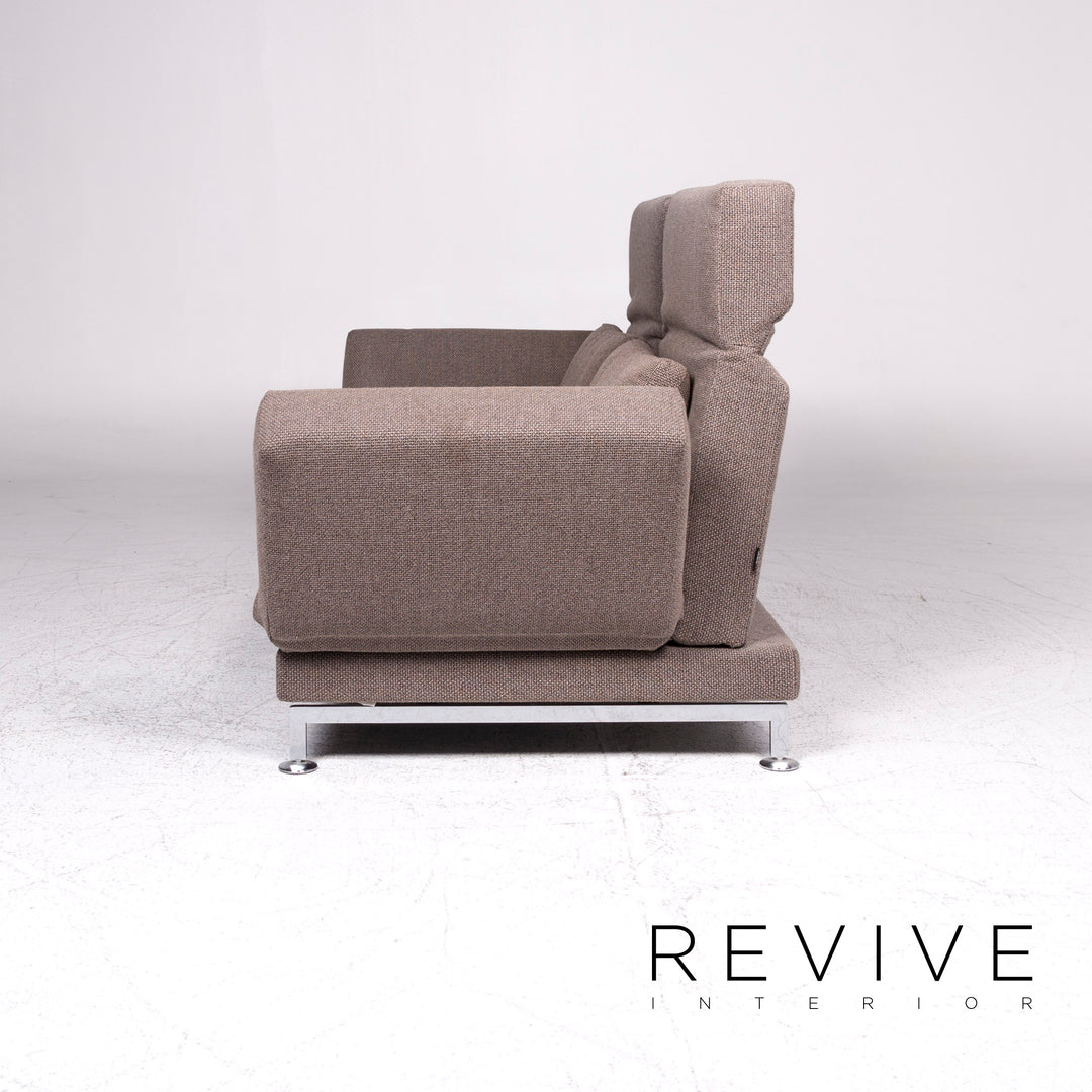 Brühl & Sippold Moule Designer Stoff Sofa Beige Zweisitzer Schlafcouch #9360