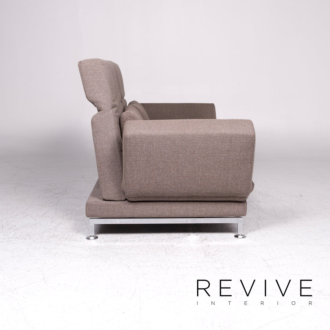 Brühl & Sippold Moule Designer Stoff Sofa Beige Zweisitzer Schlafcouch #9360