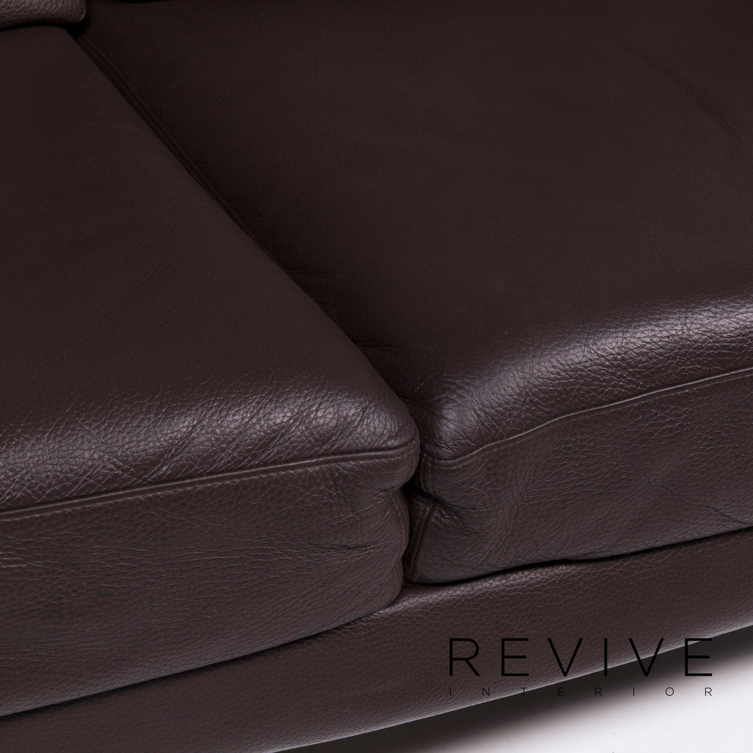 Brühl & Sippold Moule Leder Sofa Braun Zweisitzer #11607