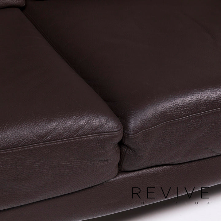 Brühl & Sippold Moule Leder Sofa Braun Zweisitzer #11607