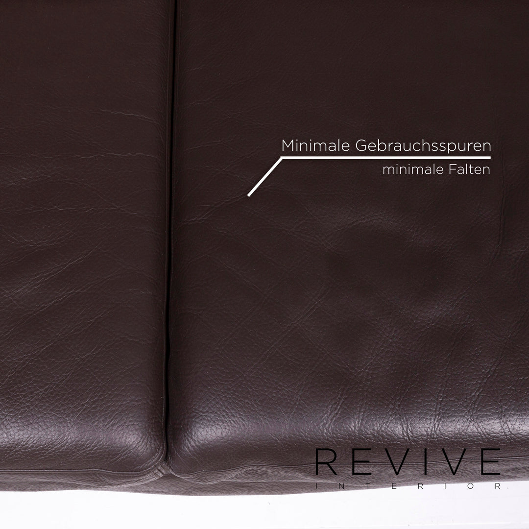 Brühl & Sippold Moule Leder Sofa Braun Zweisitzer #11607