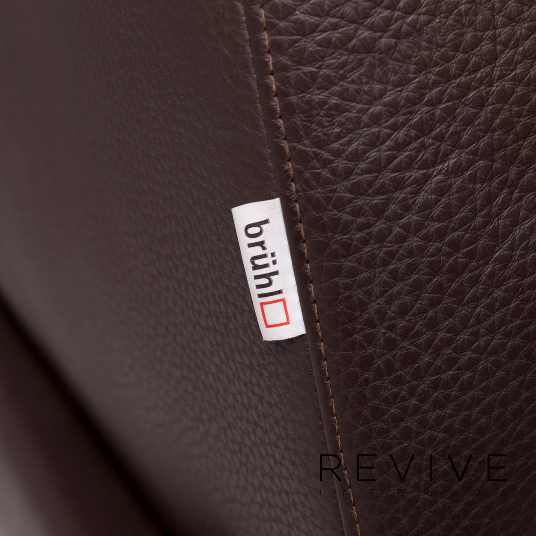 Brühl & Sippold Moule Leder Sofa Braun Zweisitzer #11607