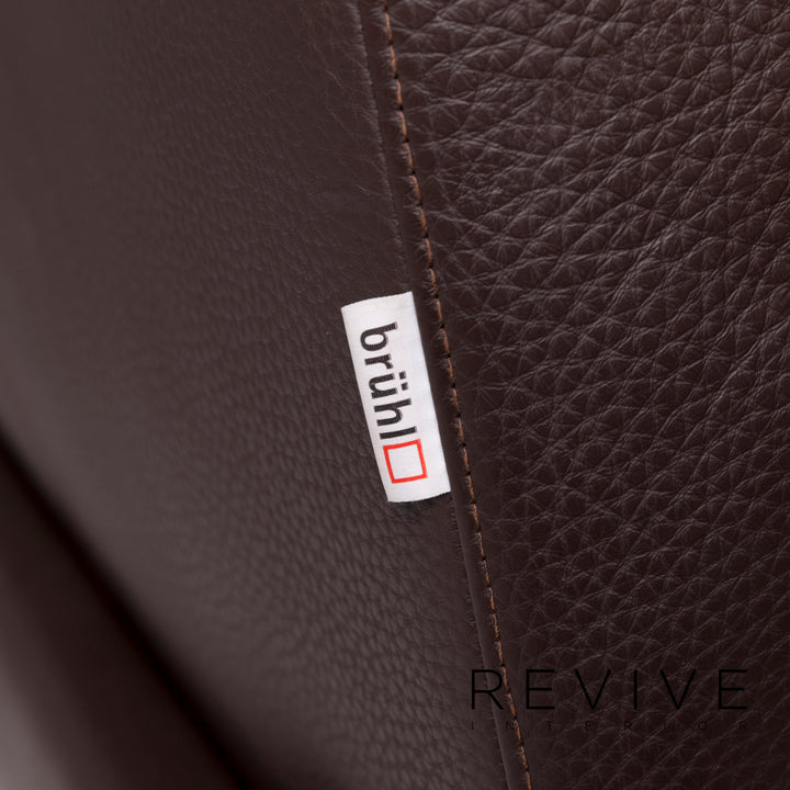 Brühl & Sippold Moule Leder Sofa Braun Zweisitzer #11607