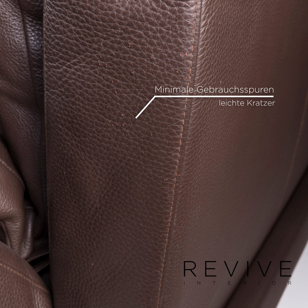 Brühl & Sippold Moule Leder Sofa Braun Zweisitzer #11607